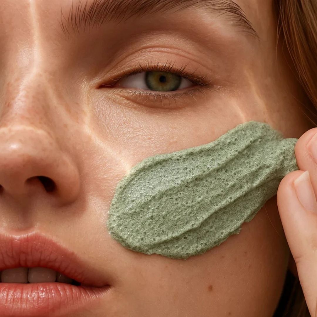 Holy Basil® Mascarilla limpiadora profunda con burbujas + Cepillo exfoliante
