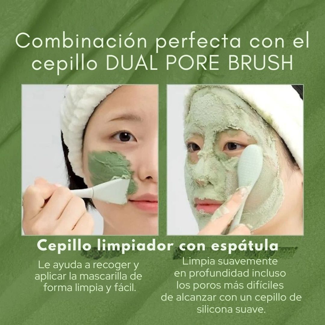 Holy Basil® Mascarilla limpiadora profunda con burbujas + Cepillo exfoliante