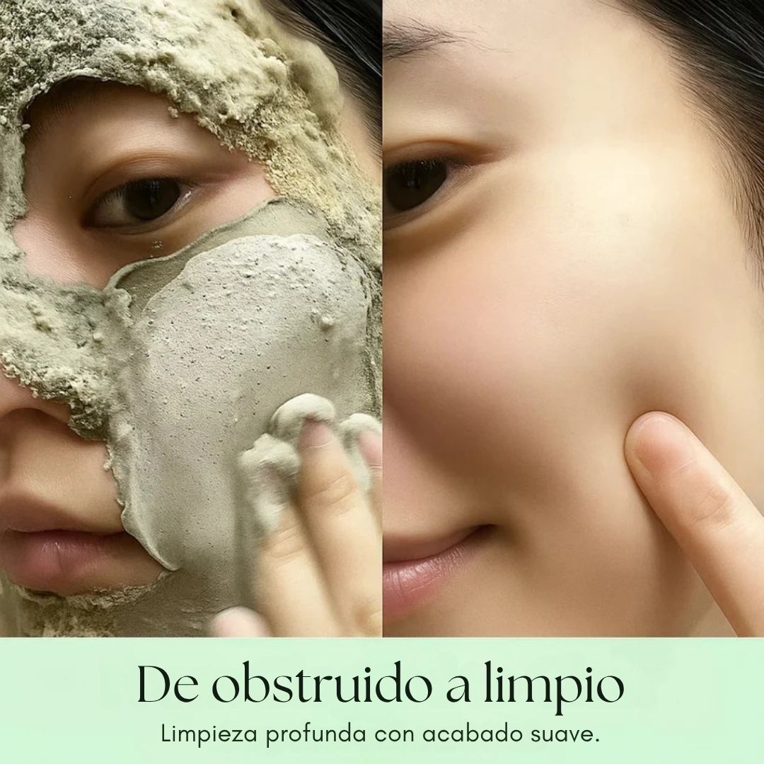 Holy Basil® Mascarilla limpiadora profunda con burbujas + Cepillo exfoliante