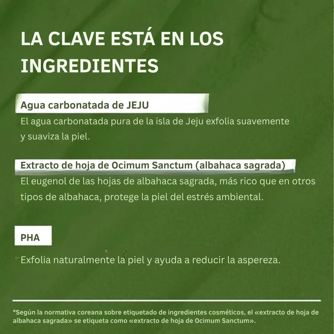 Holy Basil® Mascarilla limpiadora profunda con burbujas + Cepillo exfoliante