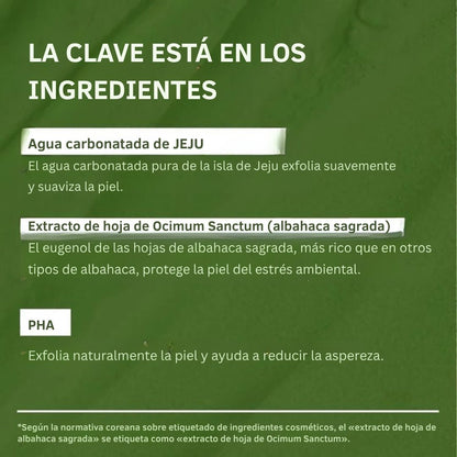 Holy Basil® Mascarilla limpiadora profunda con burbujas + Cepillo exfoliante